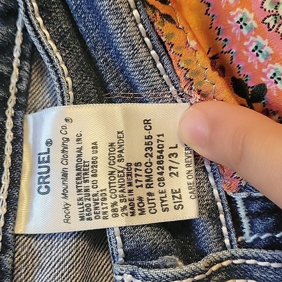 (E) Cruel Denim Blue Jeans Size 27 - Picture 4 of 7